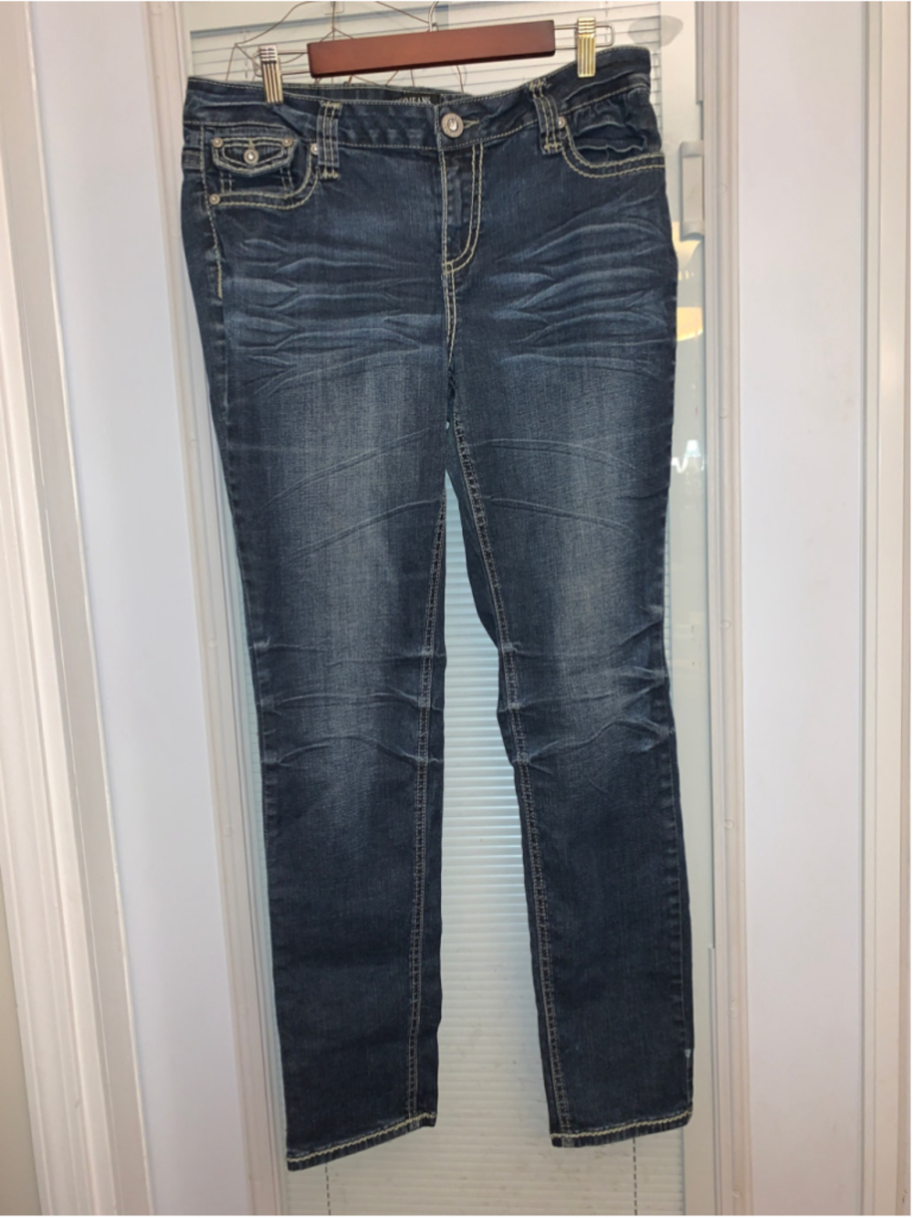 Women's ZCO JEANS Blue Straight Leg Jeans Size 14